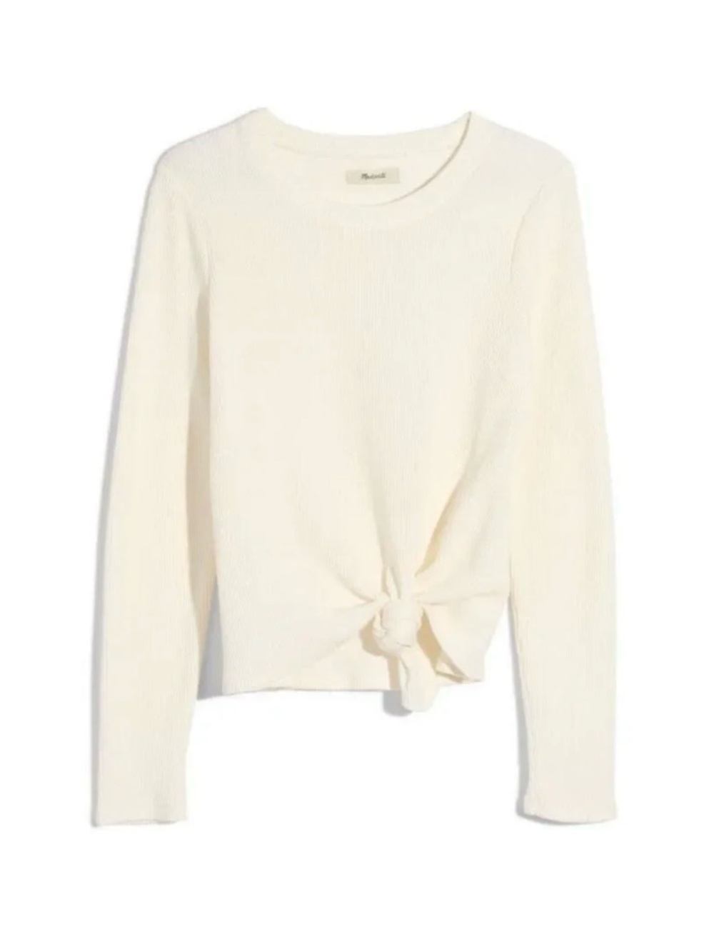 Madewell Knot-Front thermal sweater